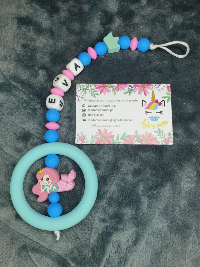 Attache Tétine Dentition Sirène 