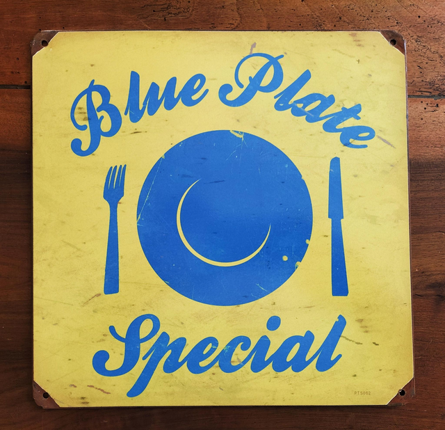 Plaque métal Tôle épaisse/ Blue plate / aspect vintage / occasion T.B.E