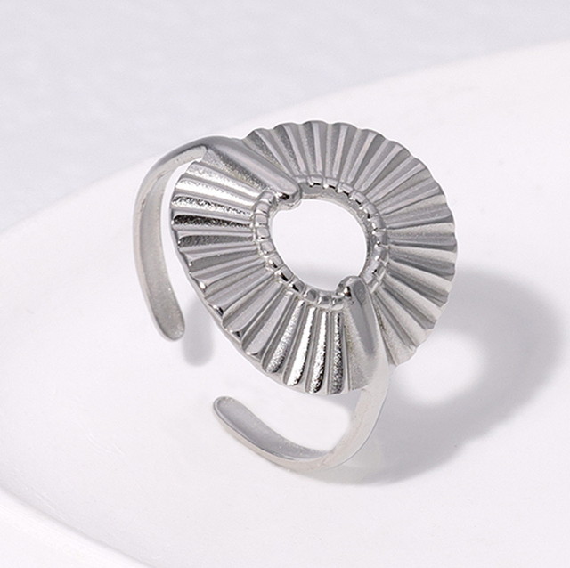 Bague NOYA Argenté | Ajustable en acier inoxydable 