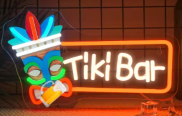 LED lamp neon stijl Tiki Bar (35x21cm)