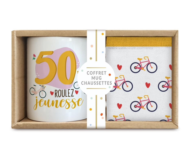 Coffret Mug Chaussettes 50ans 