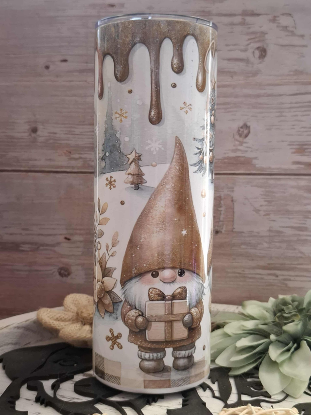 Gourde canette gnome de noel personnalisée