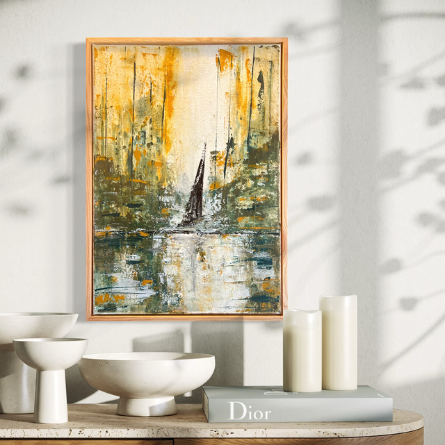 Laisse-toi porter - art abstrait - paysage abstrait - voilier.