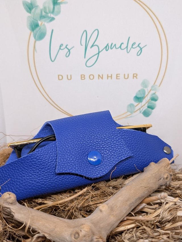 Étui a lunettes bleu roi
