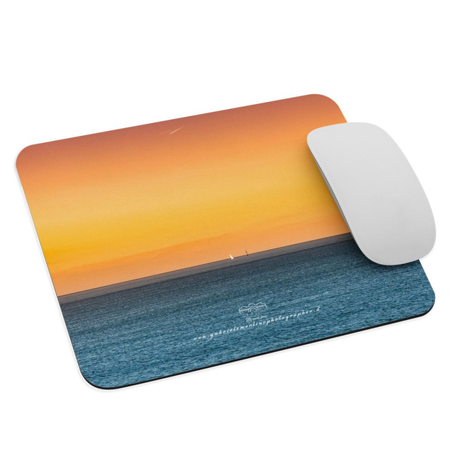  Tappetino mouse sunset sea boat 