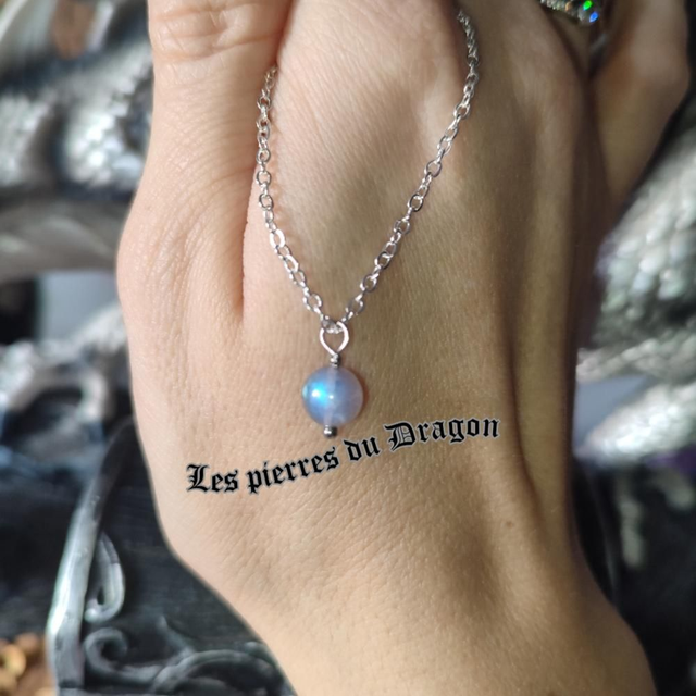 Collier fin labradorite 