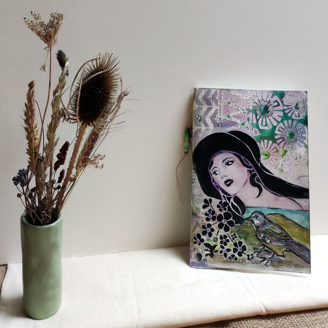 Carnet peint esprit romantique