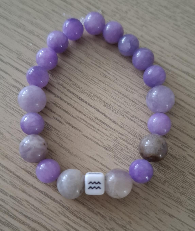Aquarius crystal beaded bracelet