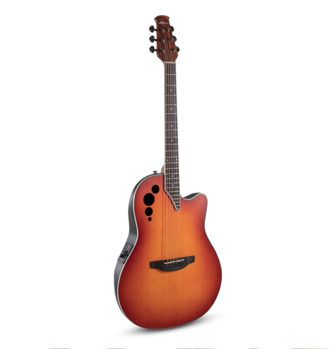 Applause AE48 Super Shallow Cutaway Electro-Acoustic Guitar, Honeyburst Satin