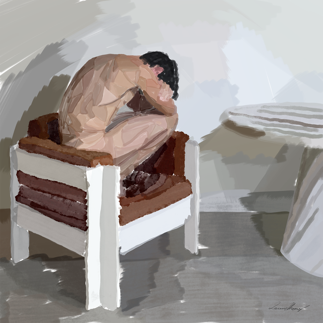 I was cold I was naked - giclée