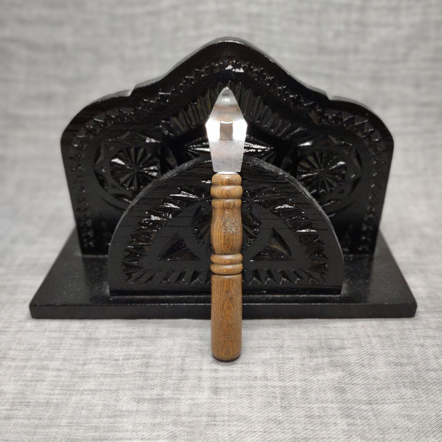 Uit België | Donkerbruine Houten flesopener met natuurlijke hout- en roestvrijstaal stylering (lengte 13 cm | breedte 2 cm | Vintage