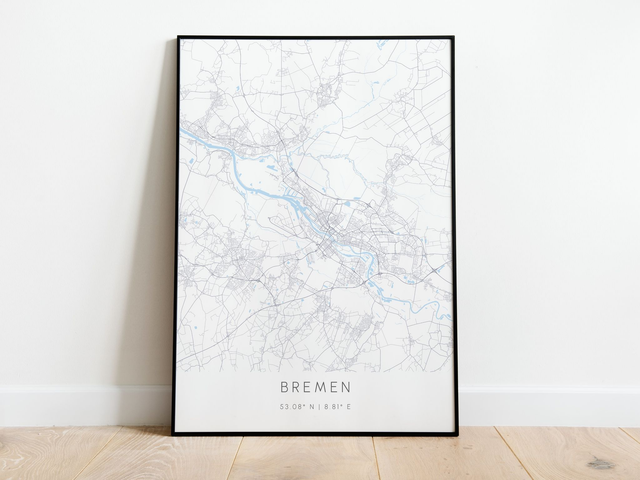 Bremen Stadtkarte | Druck | Poster