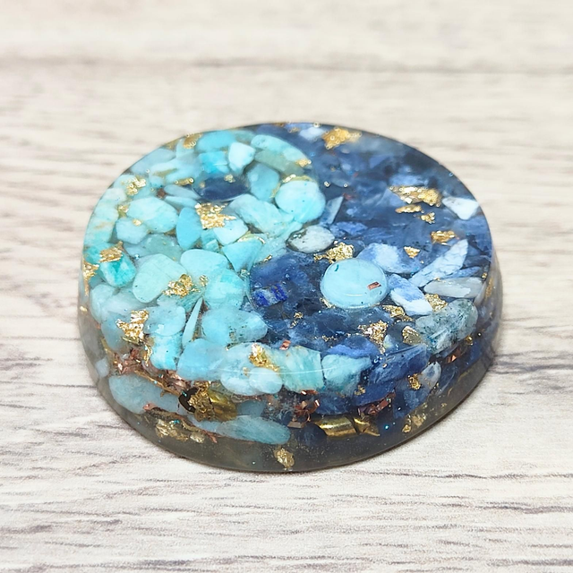 Palet yin et yang amazonite sodalite 