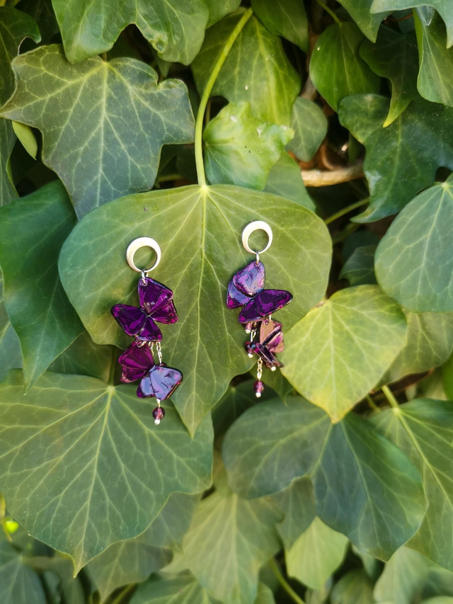 Collection Florale  Prune sauvage - Boucles d'oreilles Nadia