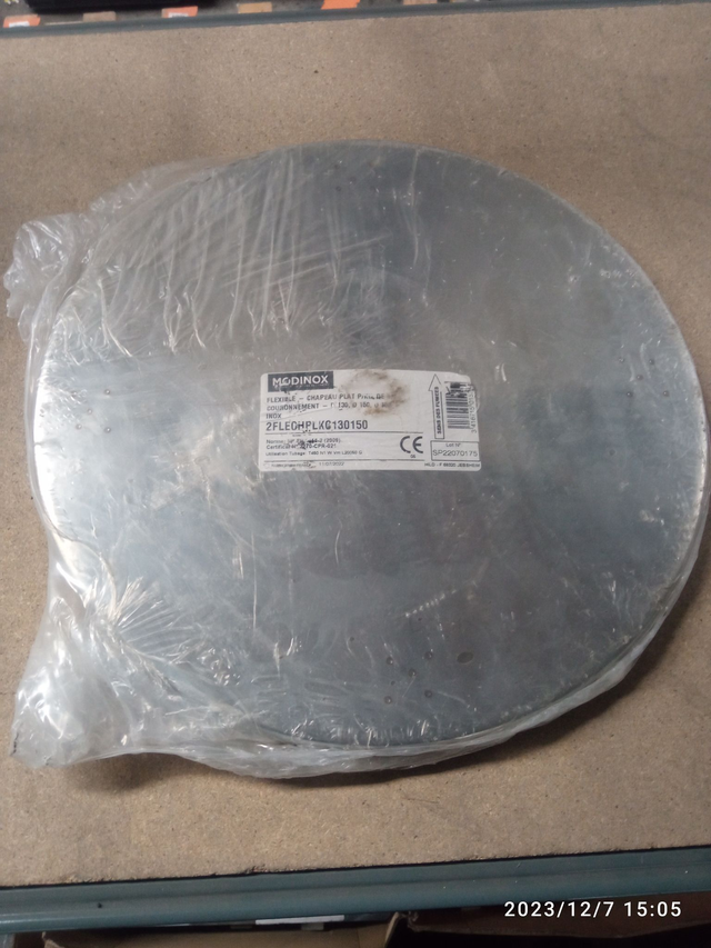 Chapeau plat pour kit de couronnement - D130D150D153 INOX - 2FLECHPLKC130150 