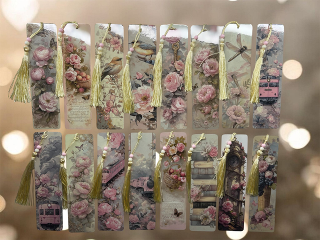 Marque page "Douceur de roses"