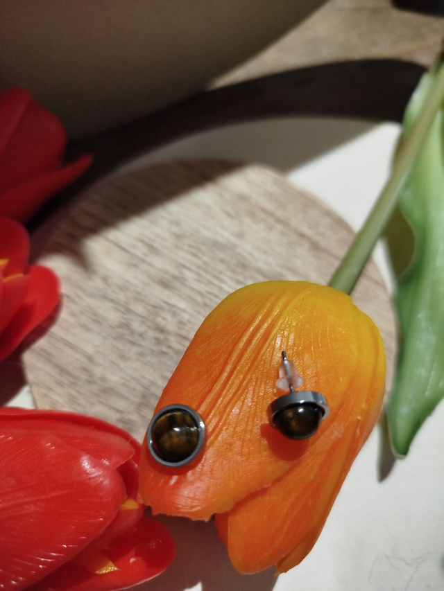  Boucles d’oreilles Œil de Tigre 