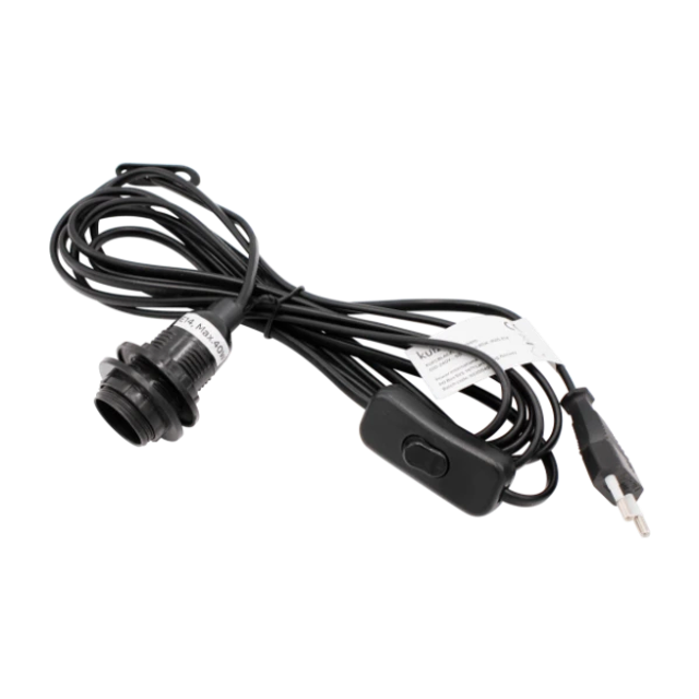 KULZ Valaisinjohto Musta