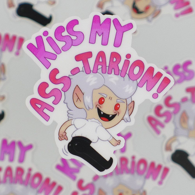 Single Sticker - Kiss my ass-terion - ca. 5x5 cm