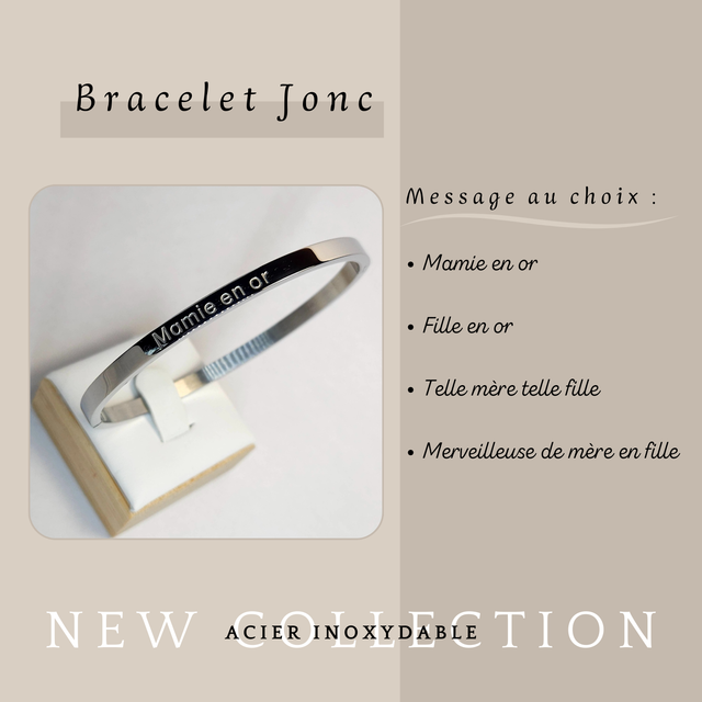 Jonc avec message, Thème &quot;Famille&quot;