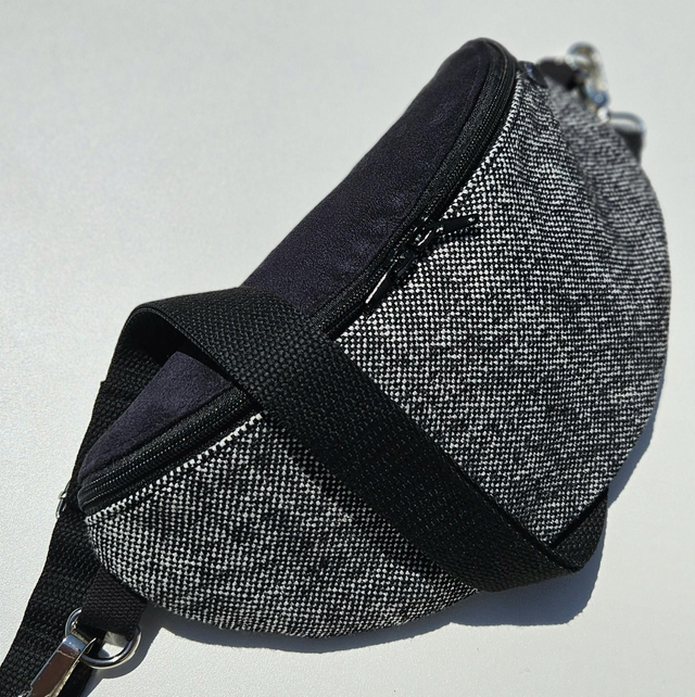 URBAN black and gray övtáska/crossbody