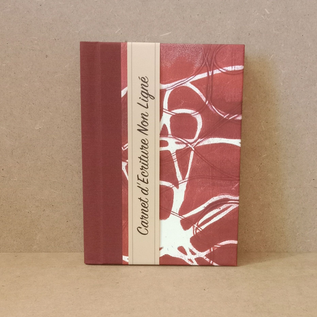 Carnet d'ecriture non ligné Rouge/Entrelacs
