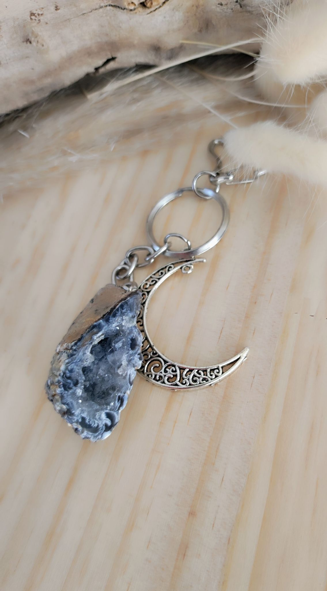 Porte Clés mini géode Agate brute n°4