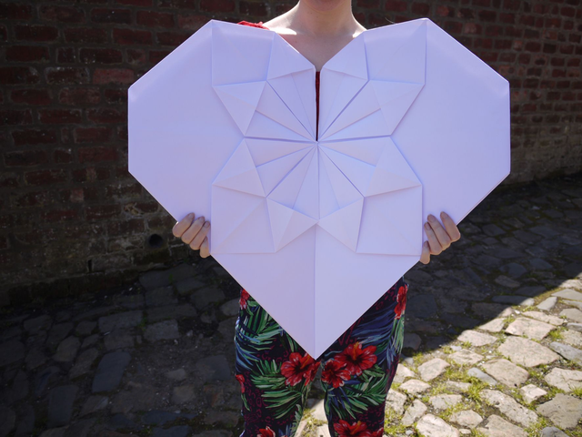 Giant Origami Hearts