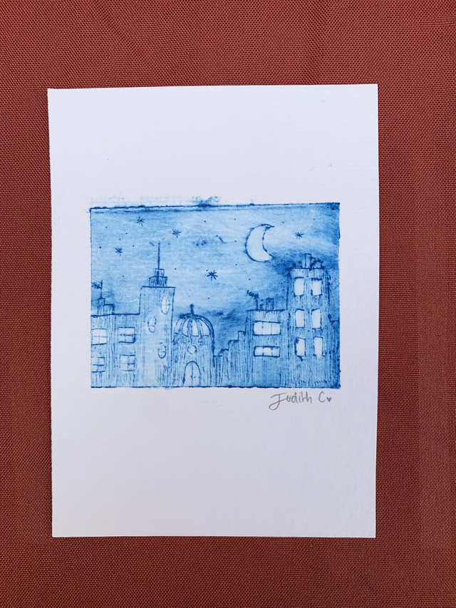 Gravure "Les lumières de la nuit"