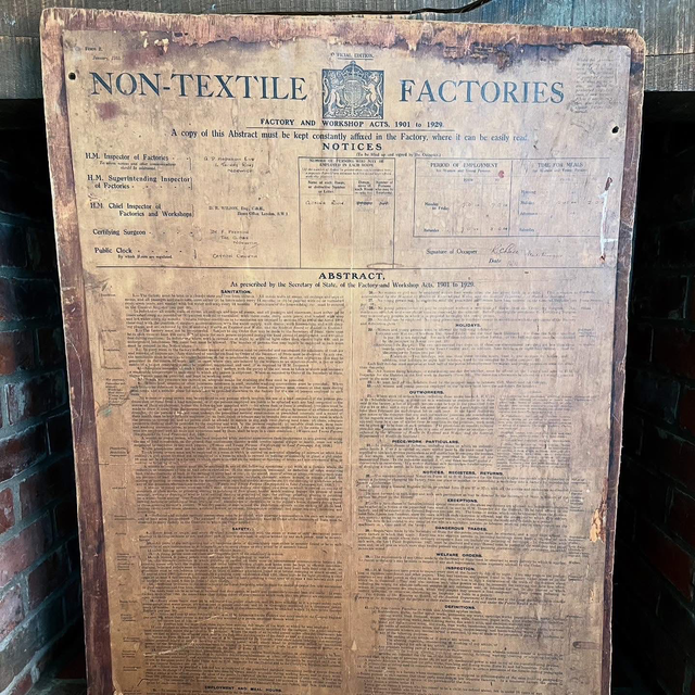 Norwich Shoe Factory June 1933 Non-Textile Factories Notices, Factories And Workshops Act 1901-1929  