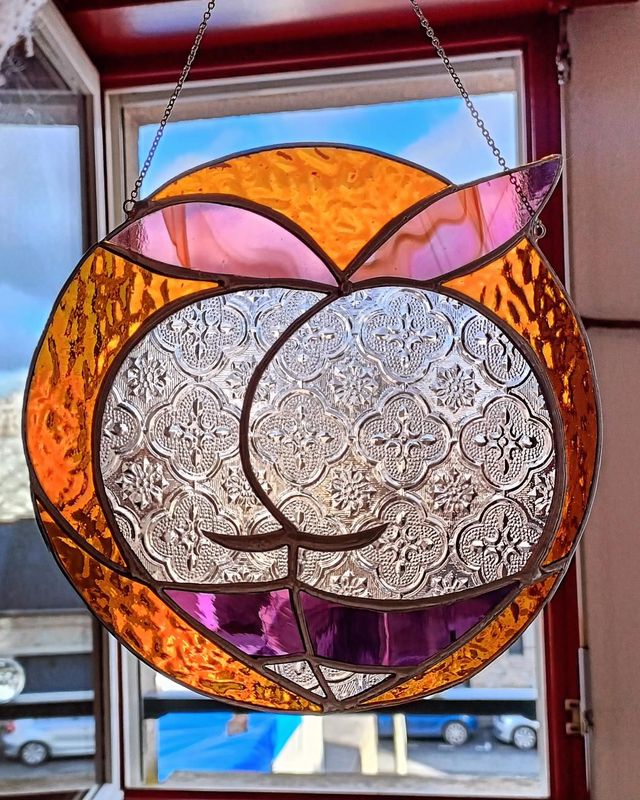 Big boule de pêche Mauresque rose et orange