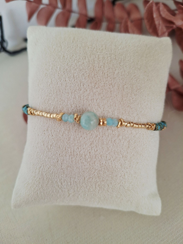 Bracelet Lueur - vert doré