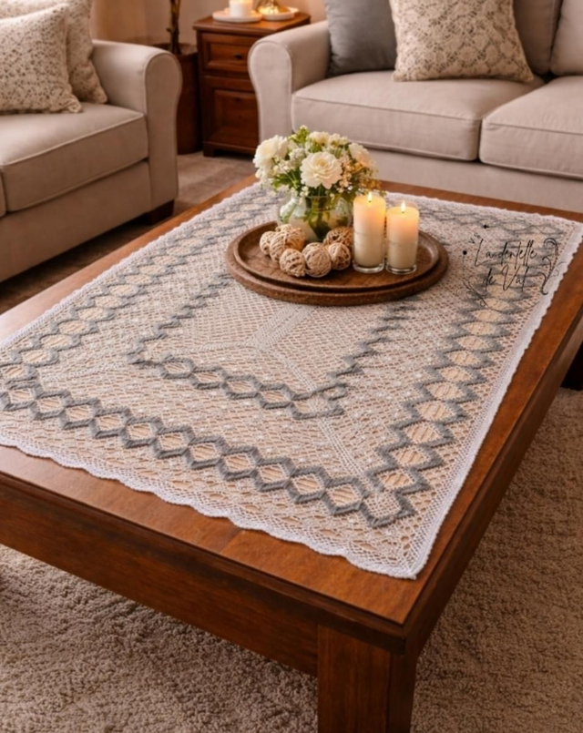 Grand napperon Double chemin 