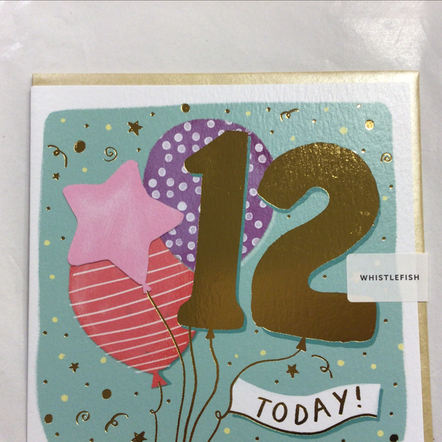 Birthday Age 12th (Balloons) WF