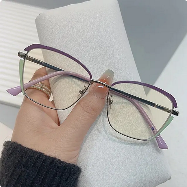 Lentes con filtro azul metálicos mujer