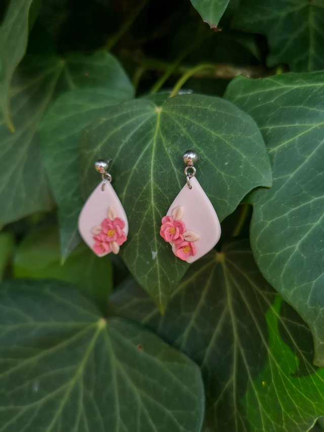 Collection Florale Jardin de Corail - Boucles d'oreilles Coline