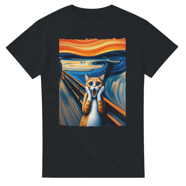 The Scream with Cat T-shirt