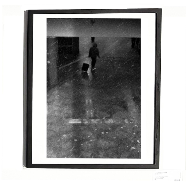 « En partance » - tirage argentique cadre bois de chêne noire 40x30