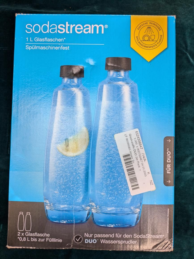 SodaStream DUO Glasflaschen (2er-Set) – 1 Liter, Neu & OVP