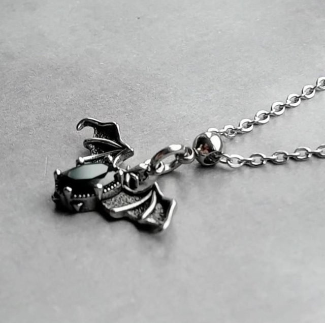 Black Body Bat Necklace