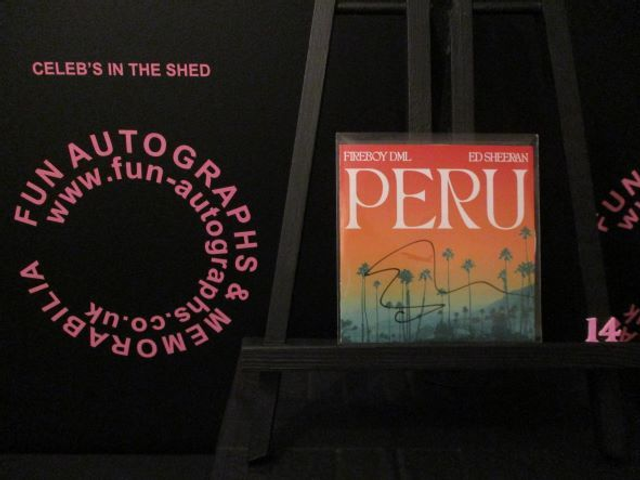 Ed Sheeran - 'Peru' Authentic Autographed Single Cover (14)