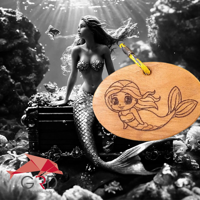 Kleine Glücks-Meerjungfrau (Schlüsselanhänger für Kinder)