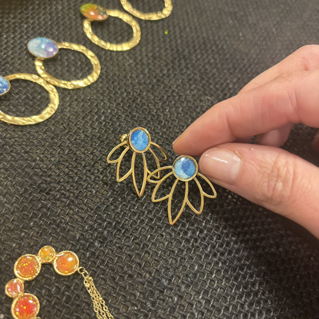 Boucles d’oreilles Nénuphar