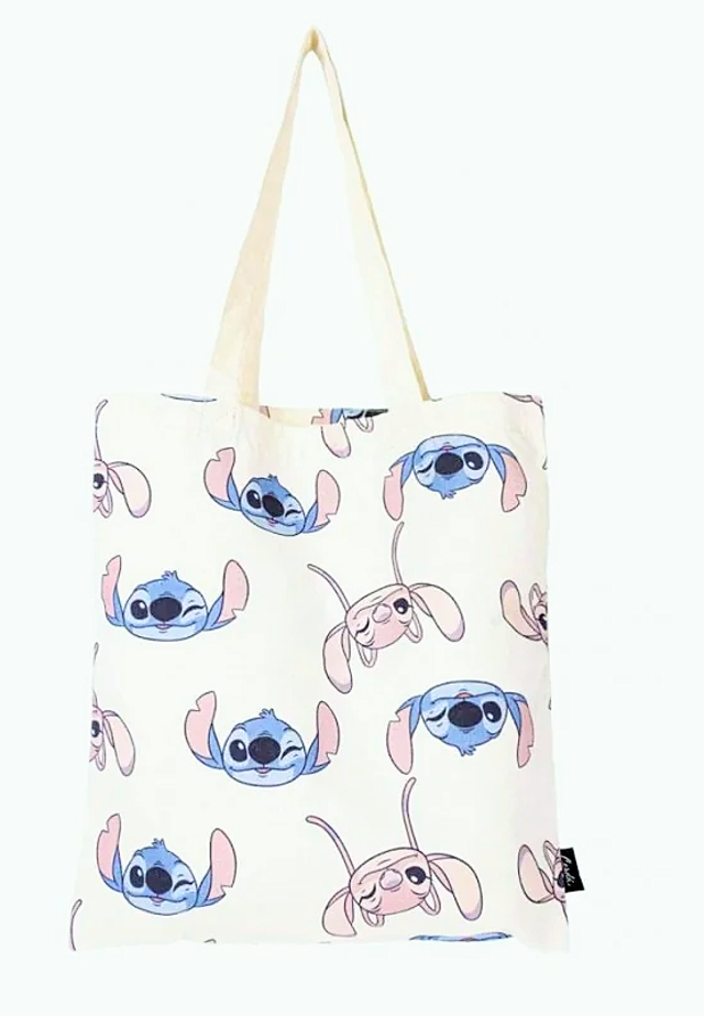 Sac Shopping - Tote bag Stitch – Angel et Stitch – 36 x 39cm (Disney)