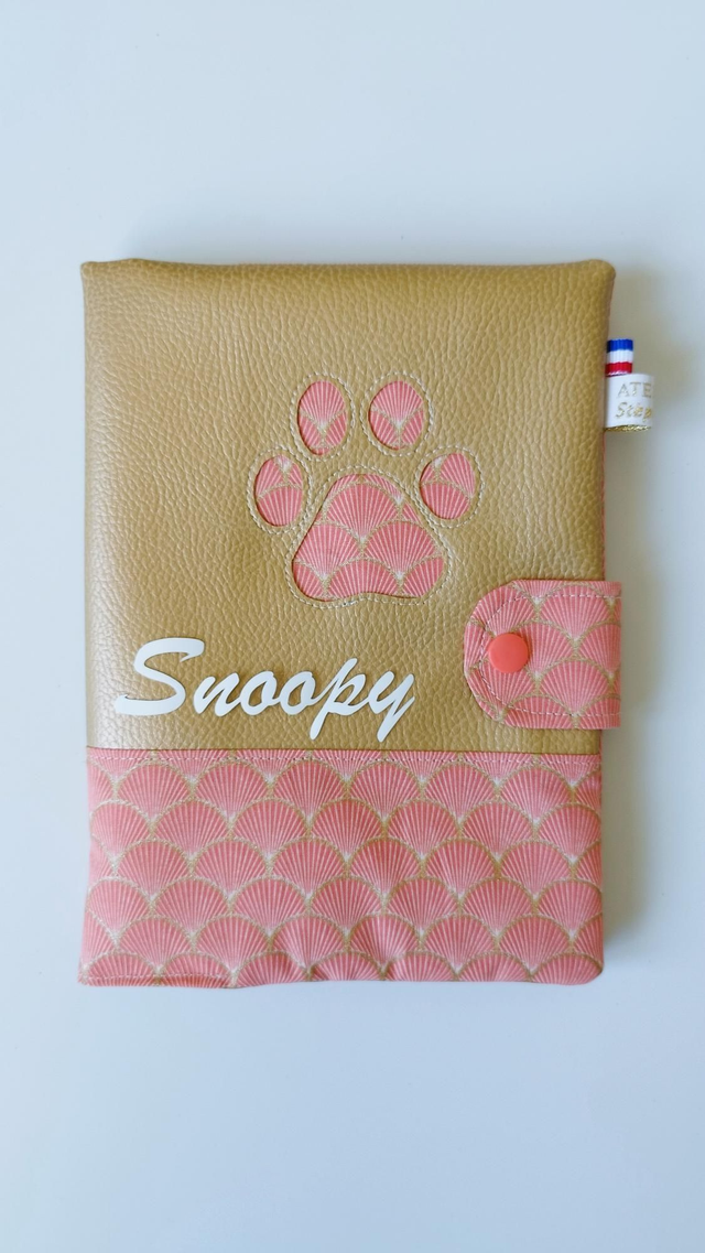 Protège carnet de santé personnalisé pour animal de compagnie * Collection Malaga *