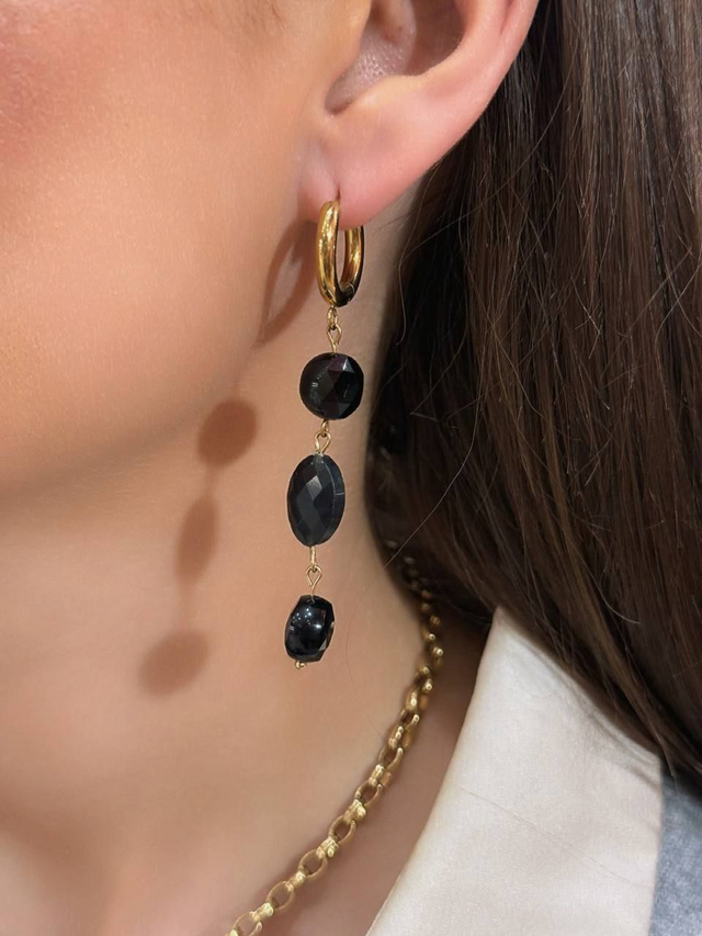 ✨ Tourmaline Hoop Earrings