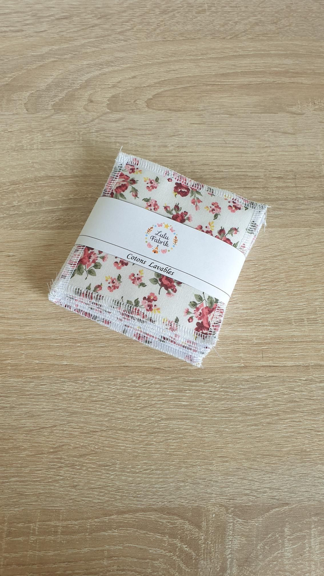 Lot de 7 cotons démaquillants roses