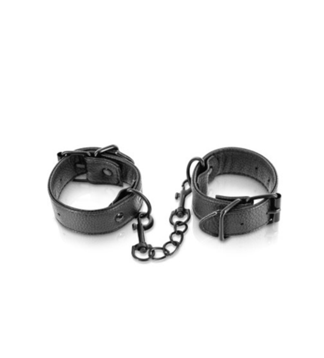 Menottes simili cuir ajustables Fetish Tentation