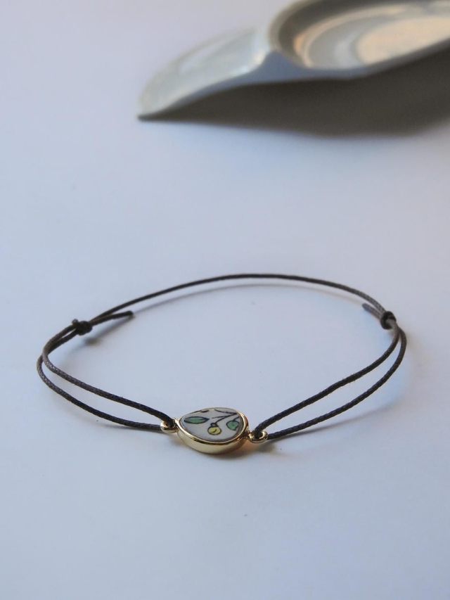 Bracelet cordon simple - faience - Lunéville no.3