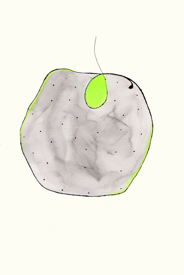 Encre originale et unique pour le livre « Les comptines du week-end ». Titre : Aux épinglés du tubercule